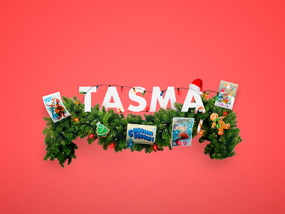 Tasma Logo. Merry Christmass design illustration logo