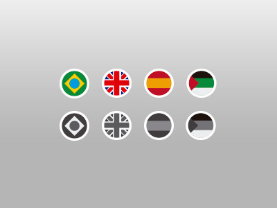 Flat Language Flags arabic brasil brazil english flag flat language spanish ui