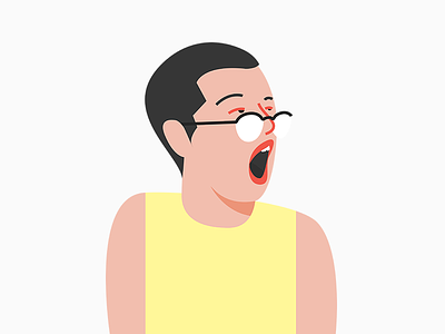 Gaping with Aline Valek aline valek avatar bocejo character gaping illustration profile yawning