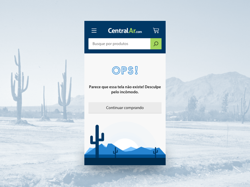 Central Ar Mobile air conditioner ui design 404 page interface ui mobile ecommerce
