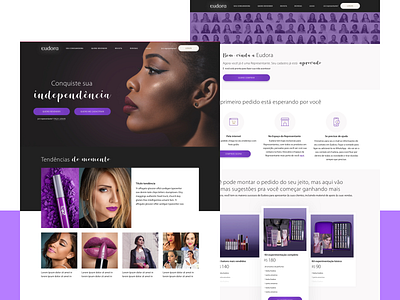 Eudora Website cosmetics makeup ui website