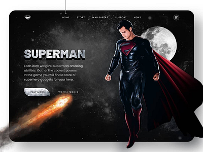 Superman landing page