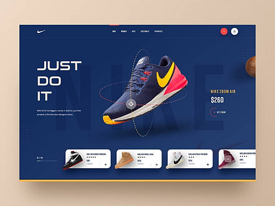 Nike shoes website design