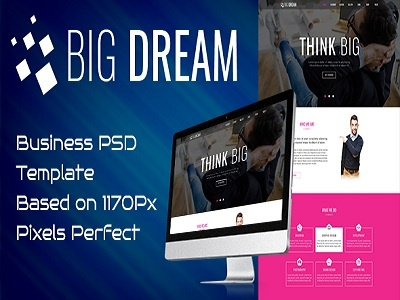 Bigdream One Page Business Psd Template business psd corporate enterprise psd template landing page one page onepage parallax responsive revolution