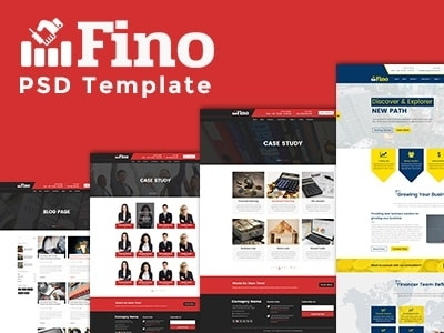 Fino - Consulting & Finance & Business PSD Template business psd mulipage psd template psd site template