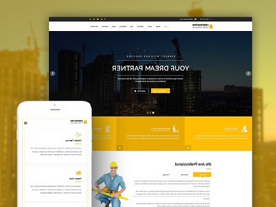 Wordpress Theme For Construction Building by dazzler software on Dribbble