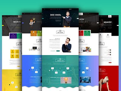 One Page Html Template Venum by dazzler software on Dribbble