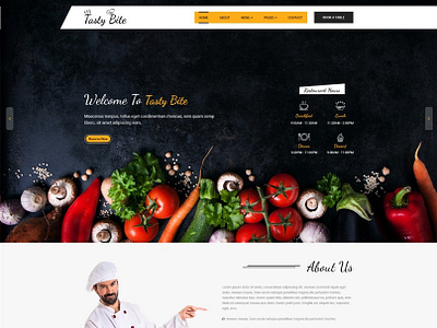 Restaurant Food Html Template by dazzler software on Dribbble