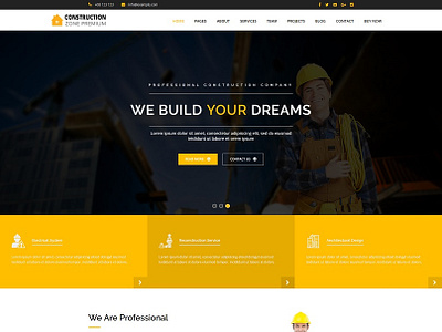 Construction Wordpress Theme construction construction company construction template ux ui web development wordpress wordpress design wordpress development