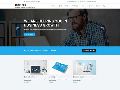 Erzen Business Wordpress Theme business theme theme theme design theme for wordpress we design wordpress wordpress blog wordpress design wordpress development