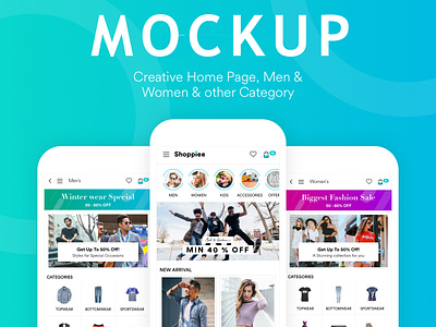 Mobile Shopping App Ui Mockup