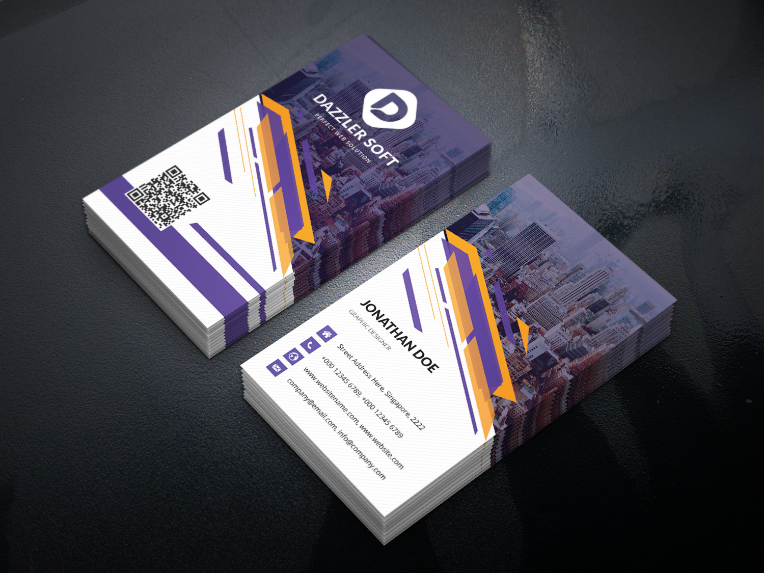 Business Card Psd by dazzler software on Dribbble