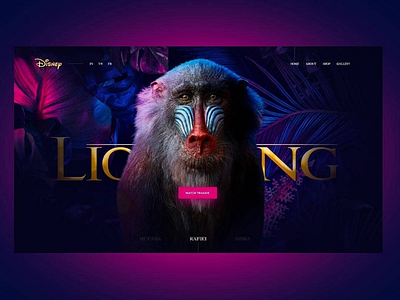 Disney Lion King Landing Page adobe xd animation behance branding css3 design disney dribbble graphic design html landing page lion king one page photoshop ui ux web design website wordpress