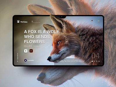 Fox wolf landing page design