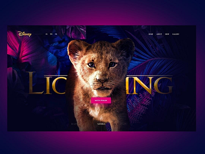 Landing page design concept lion king