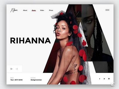 Rihanna website design concept