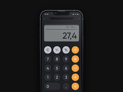 My tech Calculator app apple calculator design figma flat ios ui ux