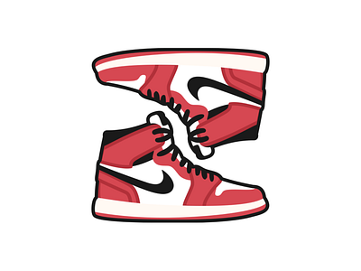 NIKE Air Jordan 1 app basketball fashion figma flat hypebeast illustration illustrator jordan jordan1 love marvel mj nike nike air max red scetch sneakerhead sneakers vector