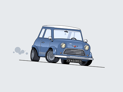 MINI Cooper S Blue bmw cartoon f1 fast figma flat german illustration marvel mini scetch vector