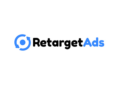 RetargetAds ads aim arinjay black blue branding design icon icon design illustration illustrator logo logo mark logo symbol logodesign retargeting symbol target
