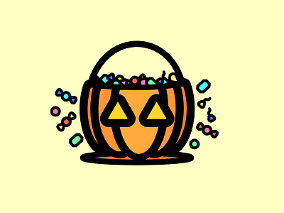 Trick Or Treat arinjay awesome candy candy bar design dribble halloween illustration illustrator pumpkins toffee