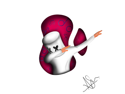 Marshmello arinjay concert design dj illustration ipad ipadpro marshmello mellow music procreate song