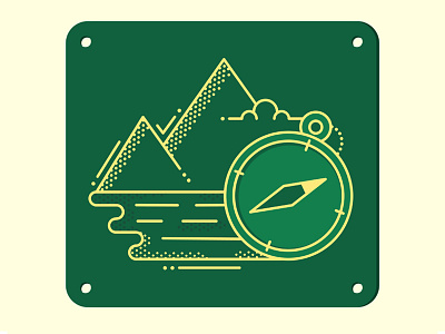 Wanderlust illustration lineart outdoorbadge vector