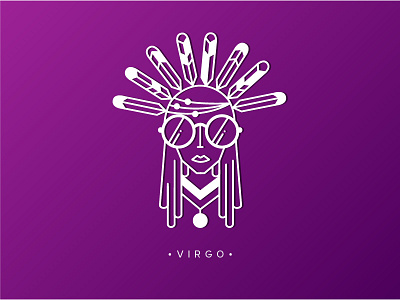 Virgo - #6 quirky gypsy zodiac illustration art astrology gypsy icon design illustration illustrator lineart quirky signs vector virgo zodiac