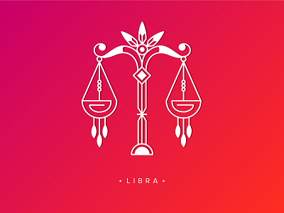 Libra - #7 quirky gypsy zodiac illustration