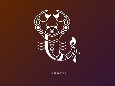 Scorpio - #8 quirky gypsy zodiac illustration