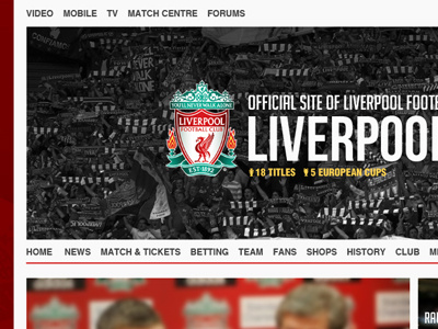 Liverpoolfc.tv Redesign design football lfc liverpool web