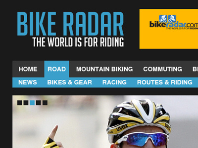 BikeRadar.com Header & Links bike cycling header headline links web