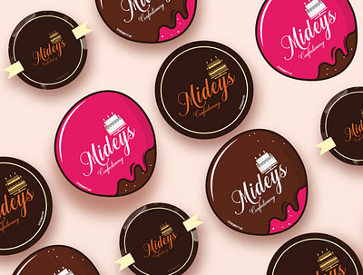 Confectionery Sticker baking brand design brand identity cakes confectionery illustration logo logodesign logotype