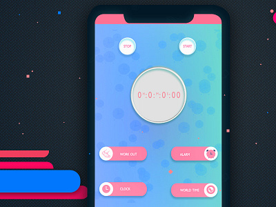 Clock Mockup designs ui