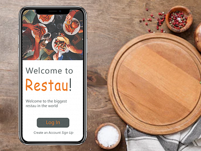 Restaurant App create account create new log in sign up ui desgin ux design