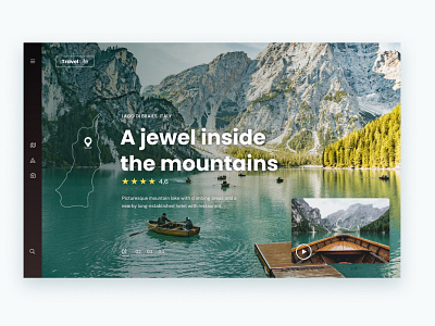 Travel UI concept desktop europe landing landscape nature travel travel lifestyle ui ui concept