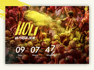 Daily UI #014 - Countdown Timer color countdown countdowntimer daily ui 014 dailyui design holi holi festival ui uidesign uidesigner uiux web design