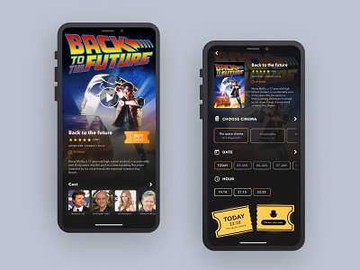Cinema booking app - Concept app app concept backtothefuture booking cinema color figma gradient ios iphone movie theater ui uidesign uidesigner uiux uiuxdesign ux ux design