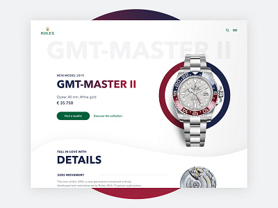 Daily UI #012 - E-Commerce Shop card color dailyui e commerce ecommerce figma gradient rolex shop ui uidesign uidesigner uiux ux design watch web design