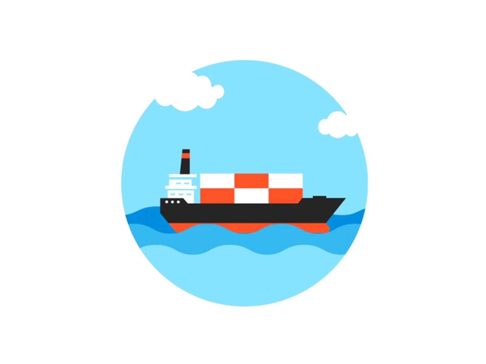 Ships in motion animation design