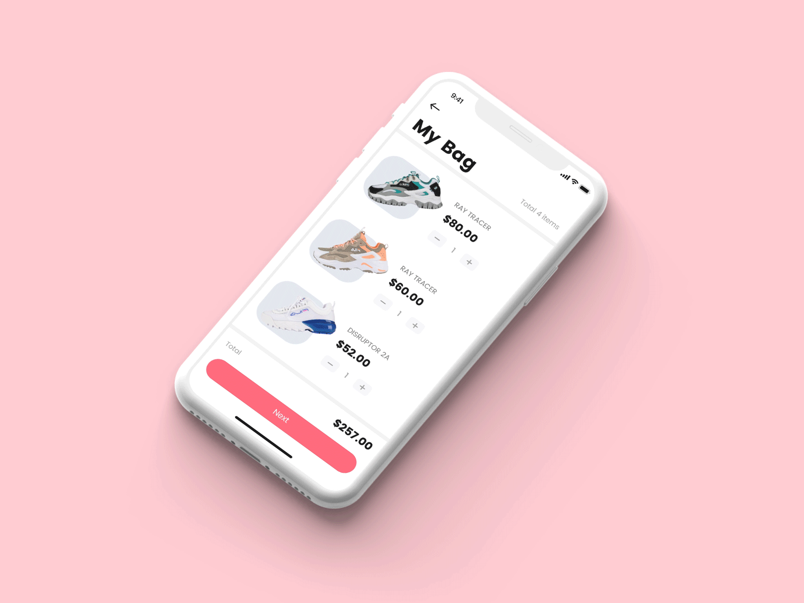 Shopping Cart animation app design ui ux