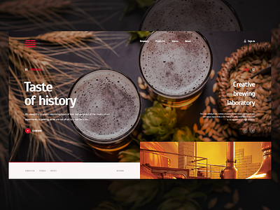 PKR Brewery beer brewery clean clear concept minimal promo typography ui ux web website