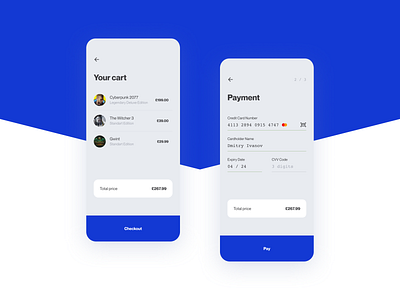 Games Store — Checkout app application cart checkout clean clear concept dailyui design game games interface minimal mobile payment product store ui ux