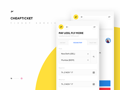 Cheapticket app best debuts design digital dribbble family flight interface minimal mobile ui ux