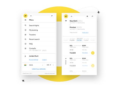 Cheapticket #II app best design digital flight interface minimal mobile service ui ux