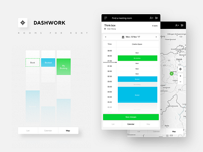 Dashwork app ar interface mobile navigation panel search ui ux web