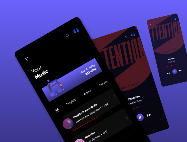 Music App by Hitesh Kumar on Dribbble
