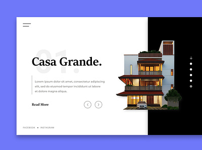 Website for architecture firm landing page ui web