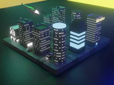 LowPoly City blender city colours lowpoly lowpoly3d