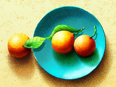 Fruit Illustration Texture adobe illustrator cc adobe photoshop cc color theory digital illustration texturing vector art